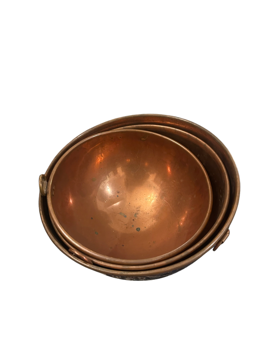 Set of Three Turkish Copper Hanging Bowls - Incirlik