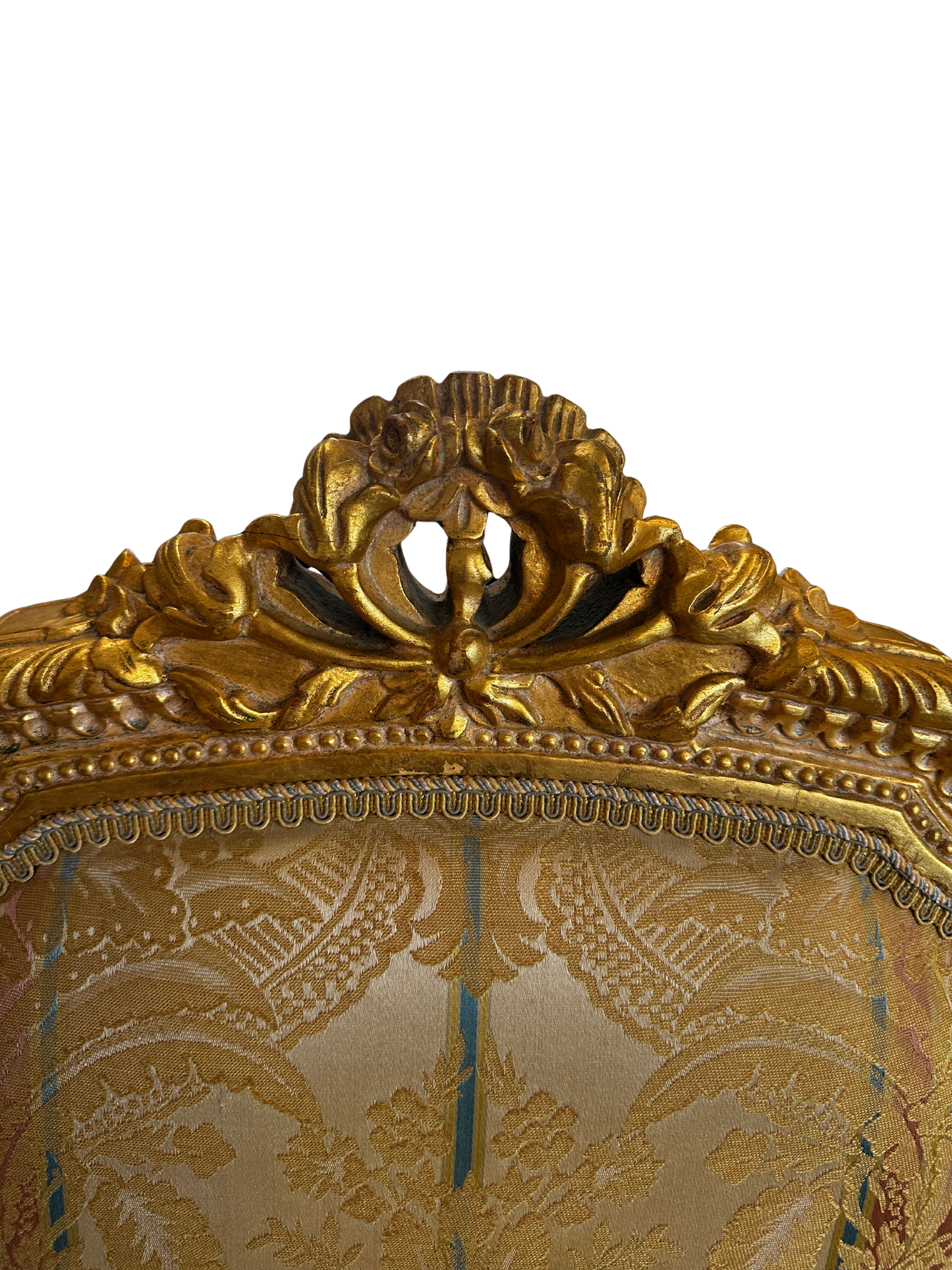 Two Fine French Louis XVI Style Silk-Upholstered Armchairs