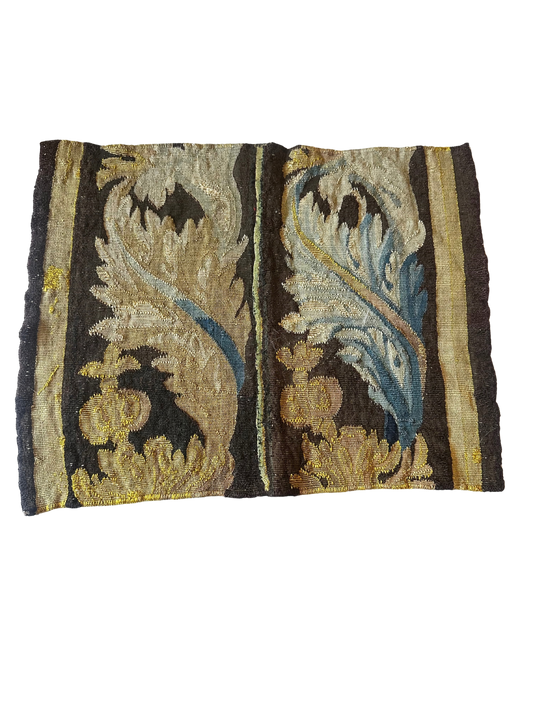 Antique Tapestry Border Fragments with Acanthus Motifs (Seamed)