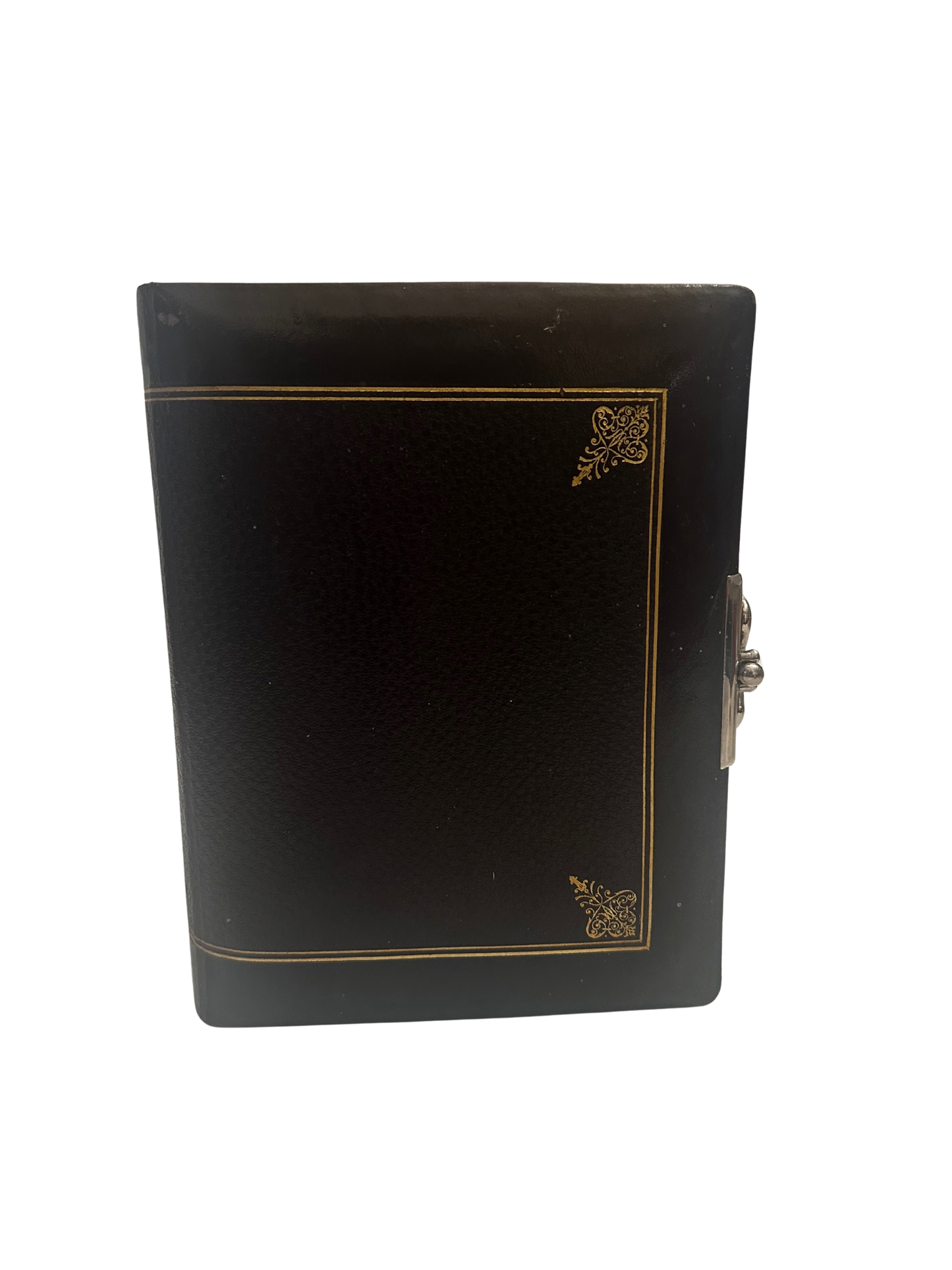 Victorian Leather Photographic Album with All Gilt Edges and Metal Clasp