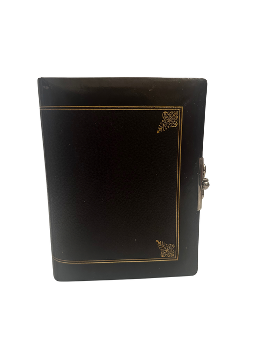 Victorian Leather Photographic Album with All Gilt Edges and Metal Clasp