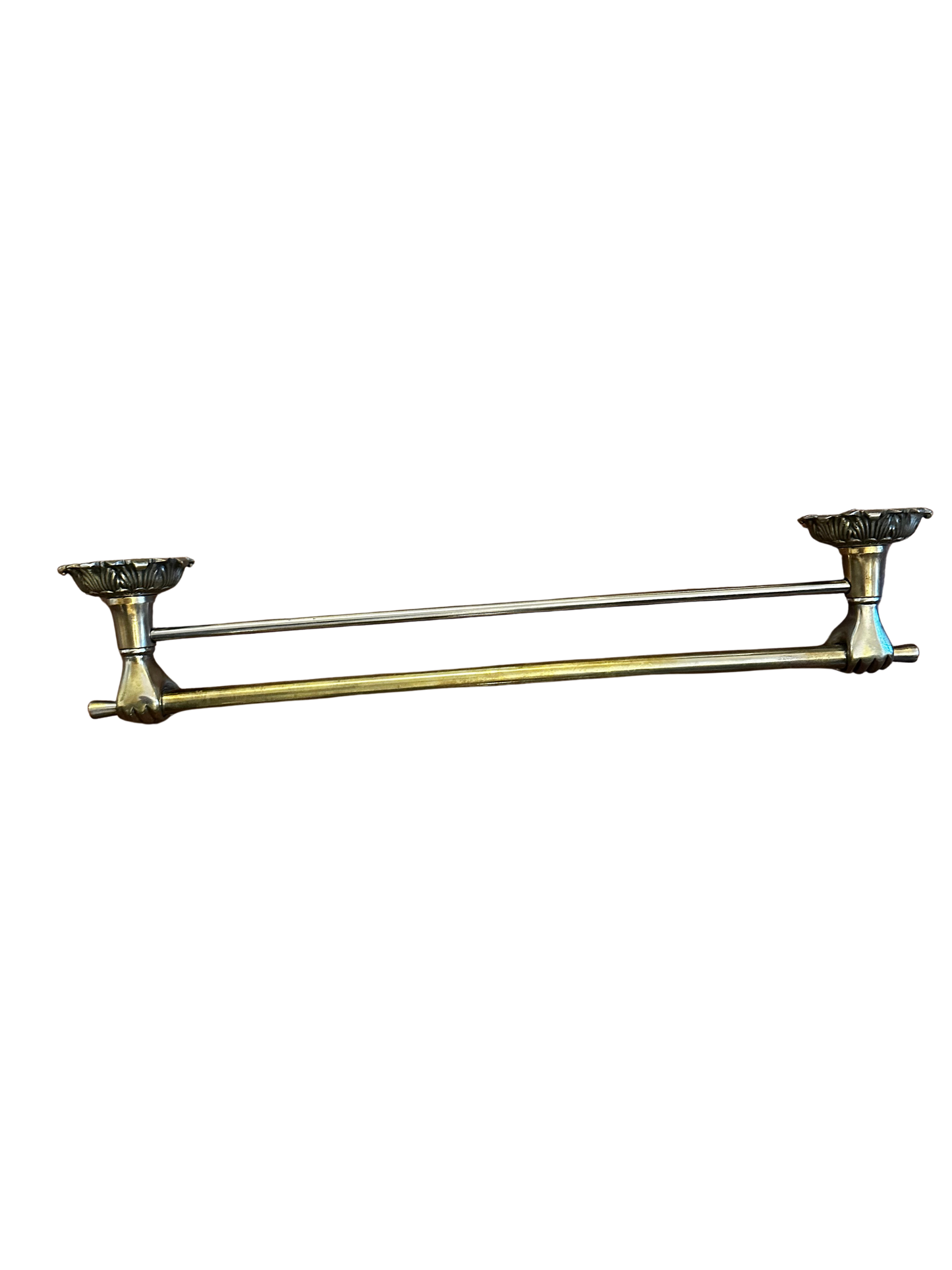 French Gilt Metal Figural Hand Towel Rack