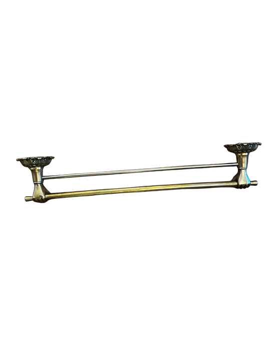 French Gilt Metal Figural Hand Towel Rack