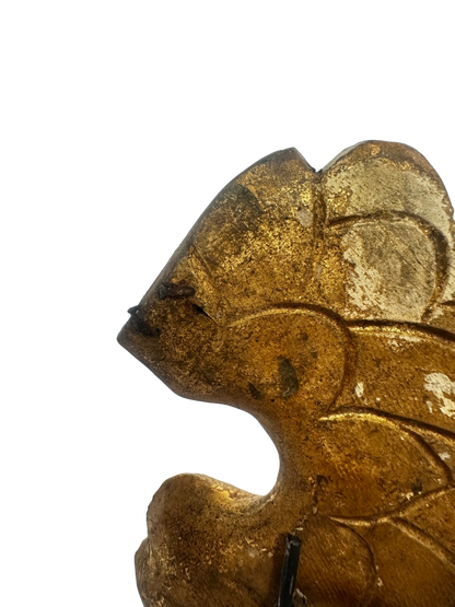 Pair of Antique Carved and Gilded Wooden Wing Fragments